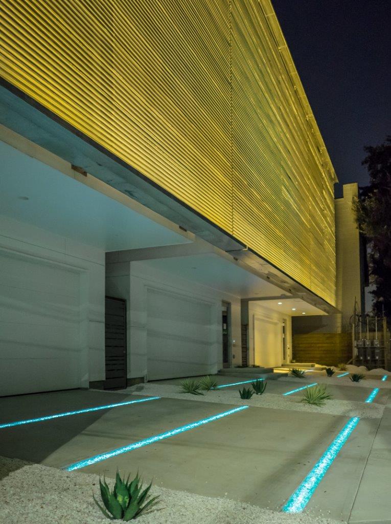 Another view of the installed Art Colony perforated screen