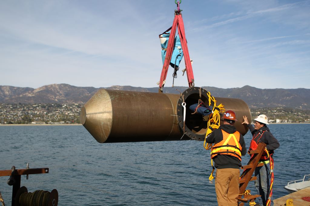 Hendrick Water Intake Being Installed by city of Santa Barbara, CA