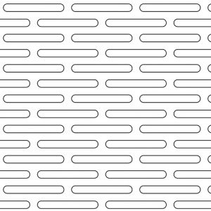 .125in x 1in x .25in Slotted Perforation Pattern