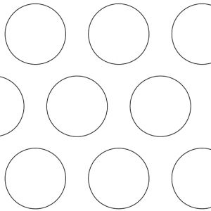 1in Diameter Circles on 1.375in Centers Perforation Pattern