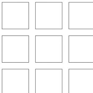 1in Straight Square Pattern on .125in Centers