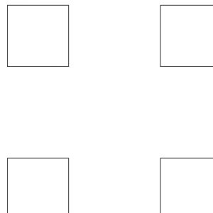 1in Squares Perforation Pattern on .25in Centers