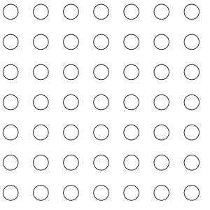 .25in Diameter Straight Circles Pattern on .5in Centers