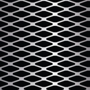 Diamond Shaped Metal Perforation Pattern