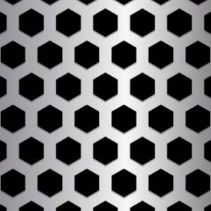 Hexagonal Metal Perforation Pattern