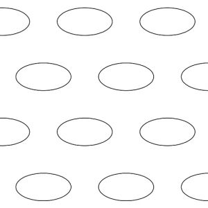 .5in x 1in x 1.5in Ellipse Perforation Pattern