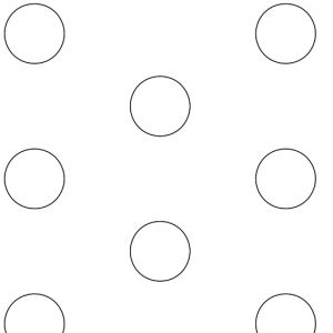 .625in Diameter Circle Perforations on 1.516in Centers