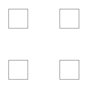 .75in Squares on 2in Centers Perforation Pattern