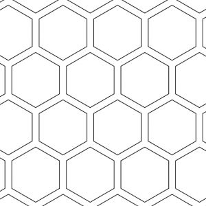 .875in Hexagon Pattern on 1in Centers