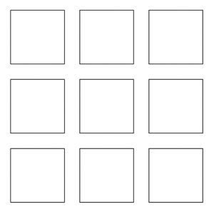 .875in Squares on 1.125in Centers Straight Squares Perforation