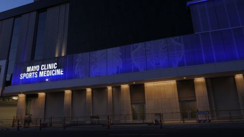 Night Time View of the Mayo Clinic Sports Medicine Building