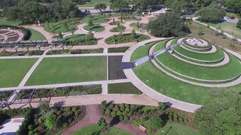 Aerial View of Elevated Fountain