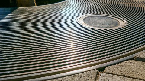 Stainless Steel Tree Grating Close Up