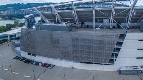 Perforated Metal Cladding System for the Paul Brown Stadium