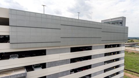 Loudoun Parking Garage Featuring Hendrick's Perforated Metal Products