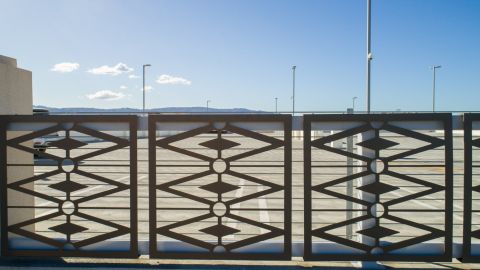 Decorative Metal Railing at the Main St. Parking Garage