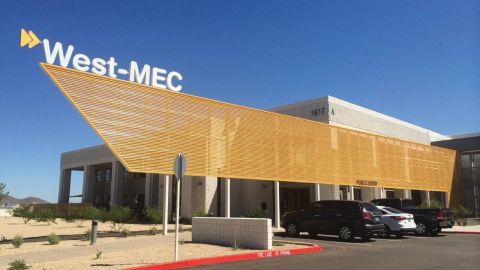 Perforated Corrugated Metal Panels at West-MEC