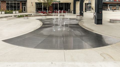 Architectural Metal Fountain Grating at Suntrust Park