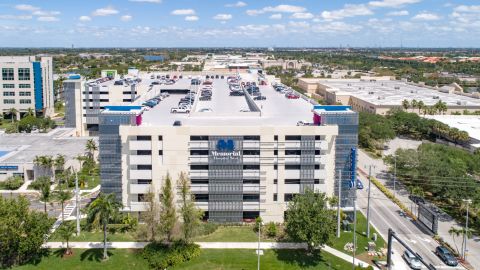 Aerial View of the Memorial West Parking Garage 