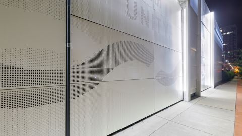 perforated image cladding