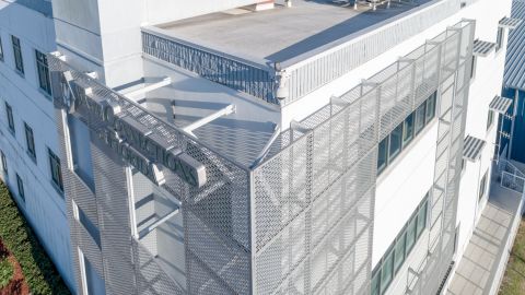 Perforated Metal Installation for Waste Connections