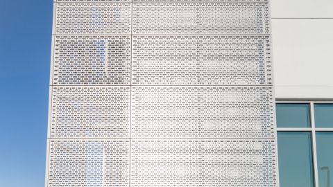 Waste Connections Building Exterior with Perforated Metal Cladding