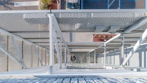 Aerial View of the Metal Cladding at the Waste Connections Building