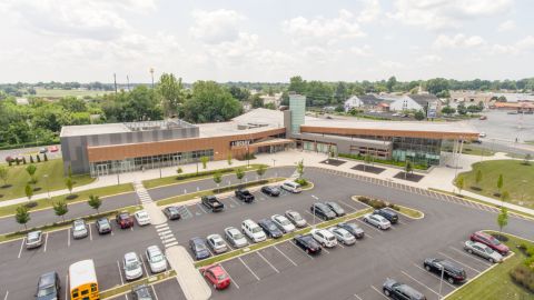 Aerial View of the Route 9 Library