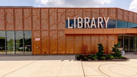 H Clad Mounting System Used for a Library