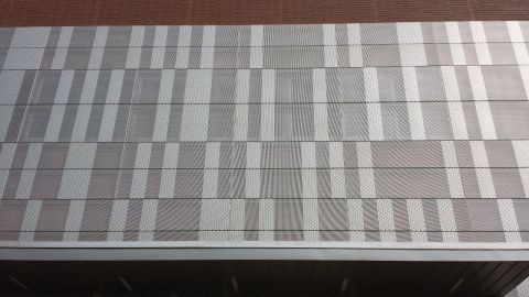 Perforated Metal Patterns on the D.R. Data Center Building