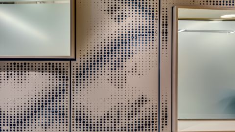 Close Up of UConn Interior Perforation Pattern