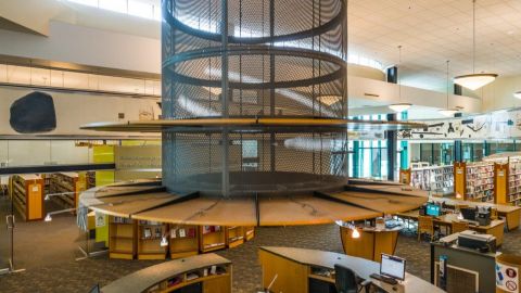 Perforated Metal Panels for the Interior of WPR Library