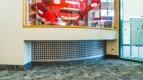 Curved Perforated Metal Panels at the WPR Library