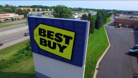 Perforated Metal Signage for Best Buy