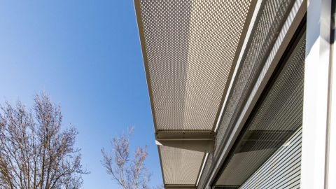 Metal Sunshades at Redwood Food Bank