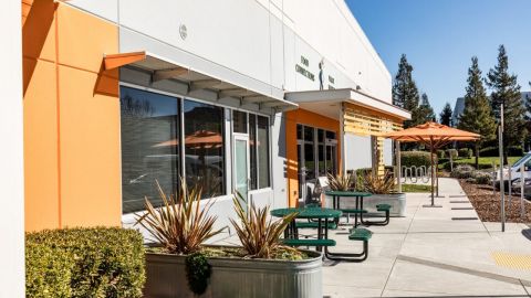 Perforated Metal Sunshades at Redwood Food Bank