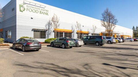 Parking Lot of Redwood Empire Food Bank