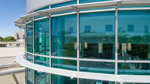 Perforated Metal Sunshades at UF Health