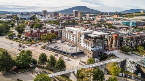 Aerial View of Holmberg Bridge