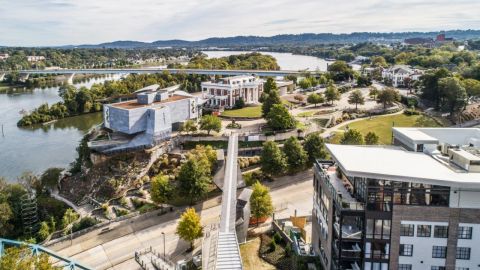 Homberg Bridge Aerial View