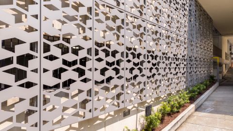 SCAD perforated metal wall