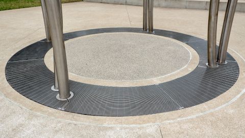 Scioto Mile Metal Trench Grating