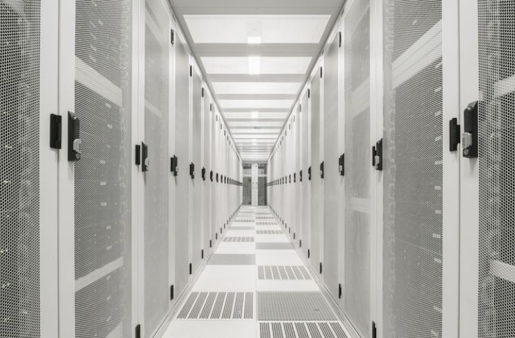 Data center with perforated doors