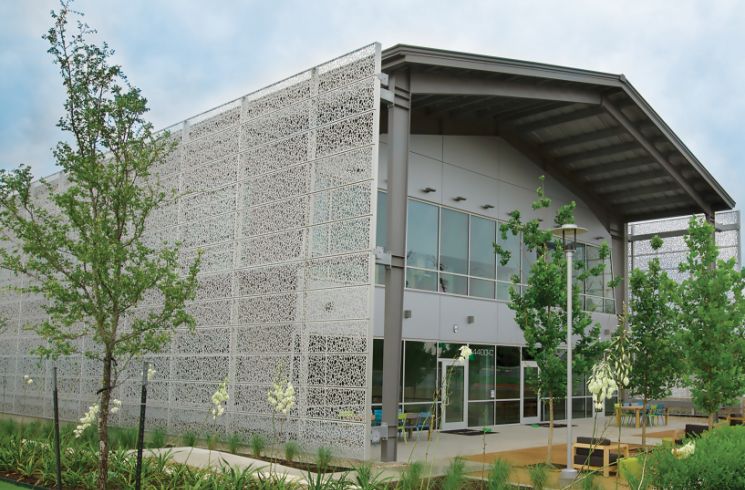 architectural perforated metal cladding panels facade