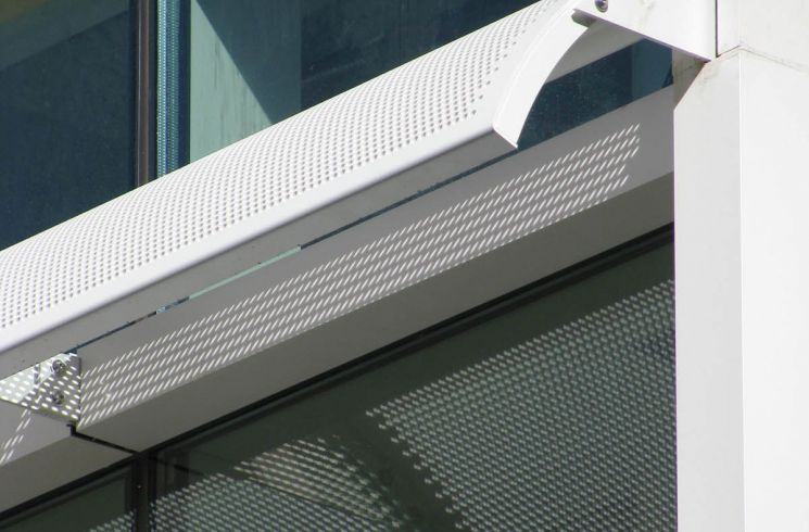 architectural perforated metal sunshades