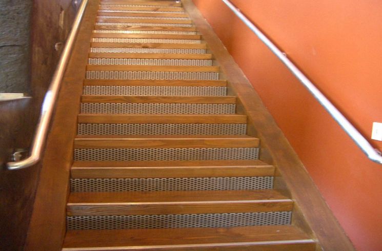 perforated metal stair riser