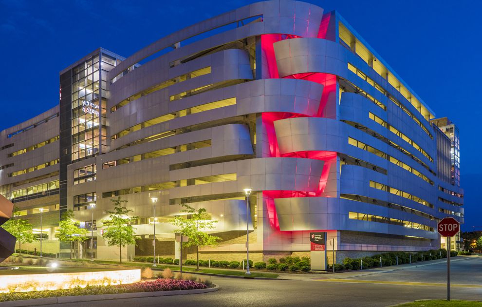 Metal Cladding at Cleveland Medical Center Parking Garage