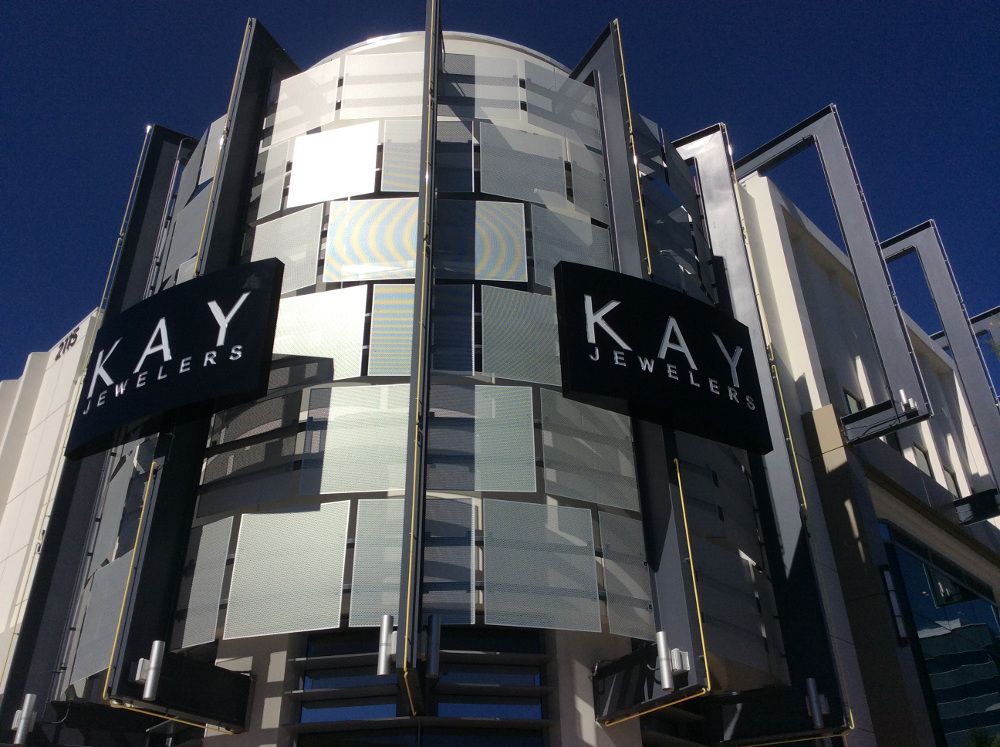 Perforated Metal Facade Kay Jewelers Hendrick Manufacturing S #2710, las vegas, nv 89109. perforated metal facade kay jewelers