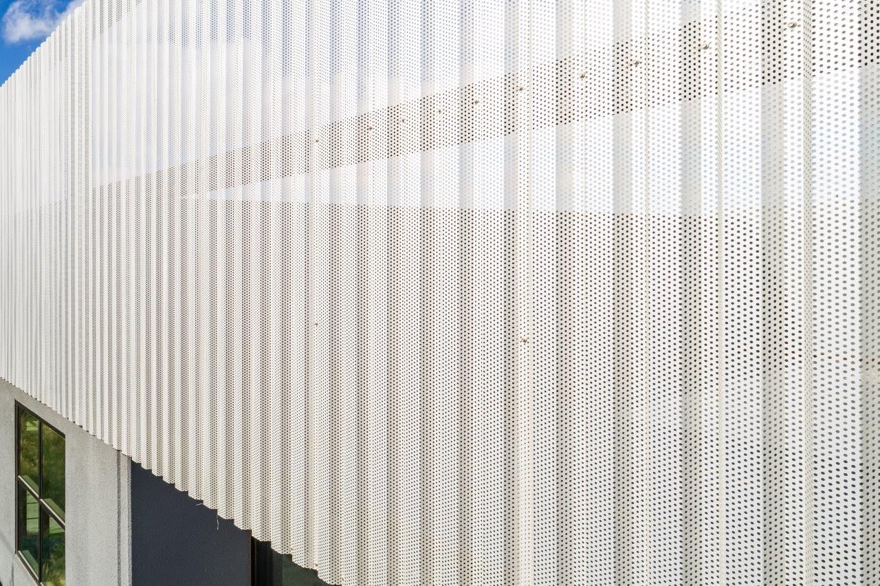 Redhill Perforated Corrugated Façade Hendrick Perforating